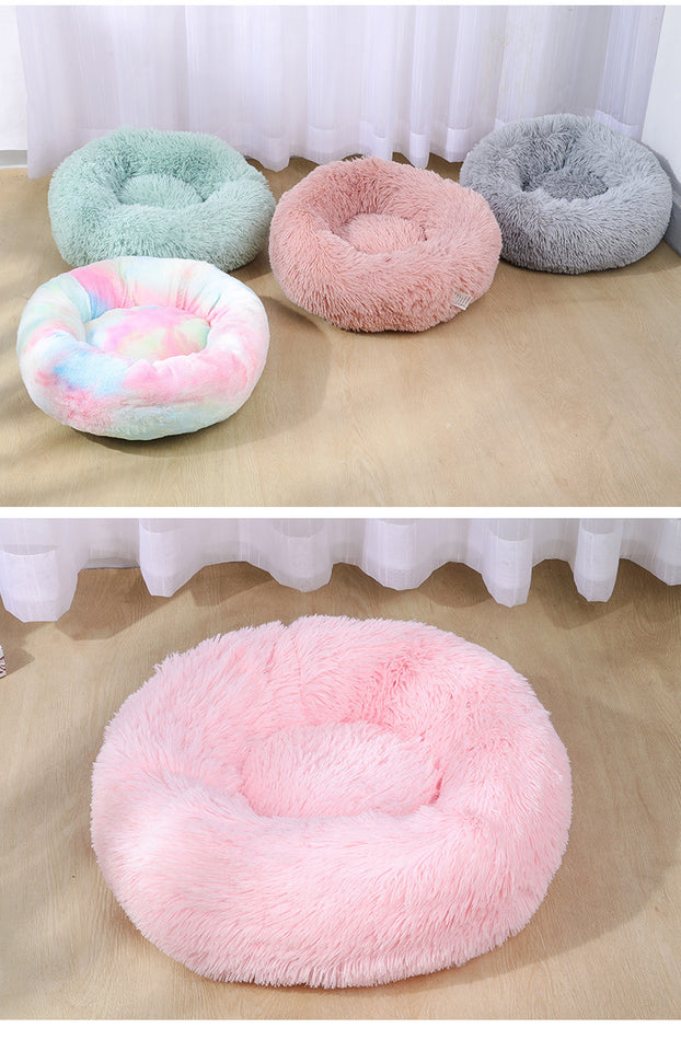 Warm Plush Round Pet Bed Dog Bed Cat Bed Dog Bed