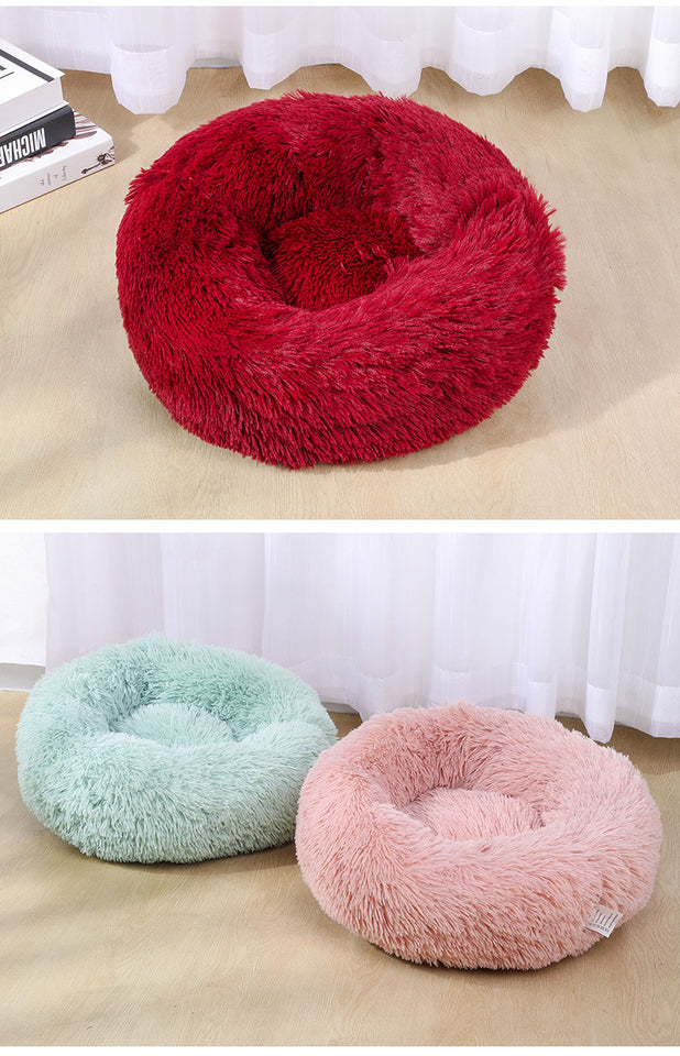 Warm Plush Round Pet Bed Dog Bed Cat Bed Dog Bed