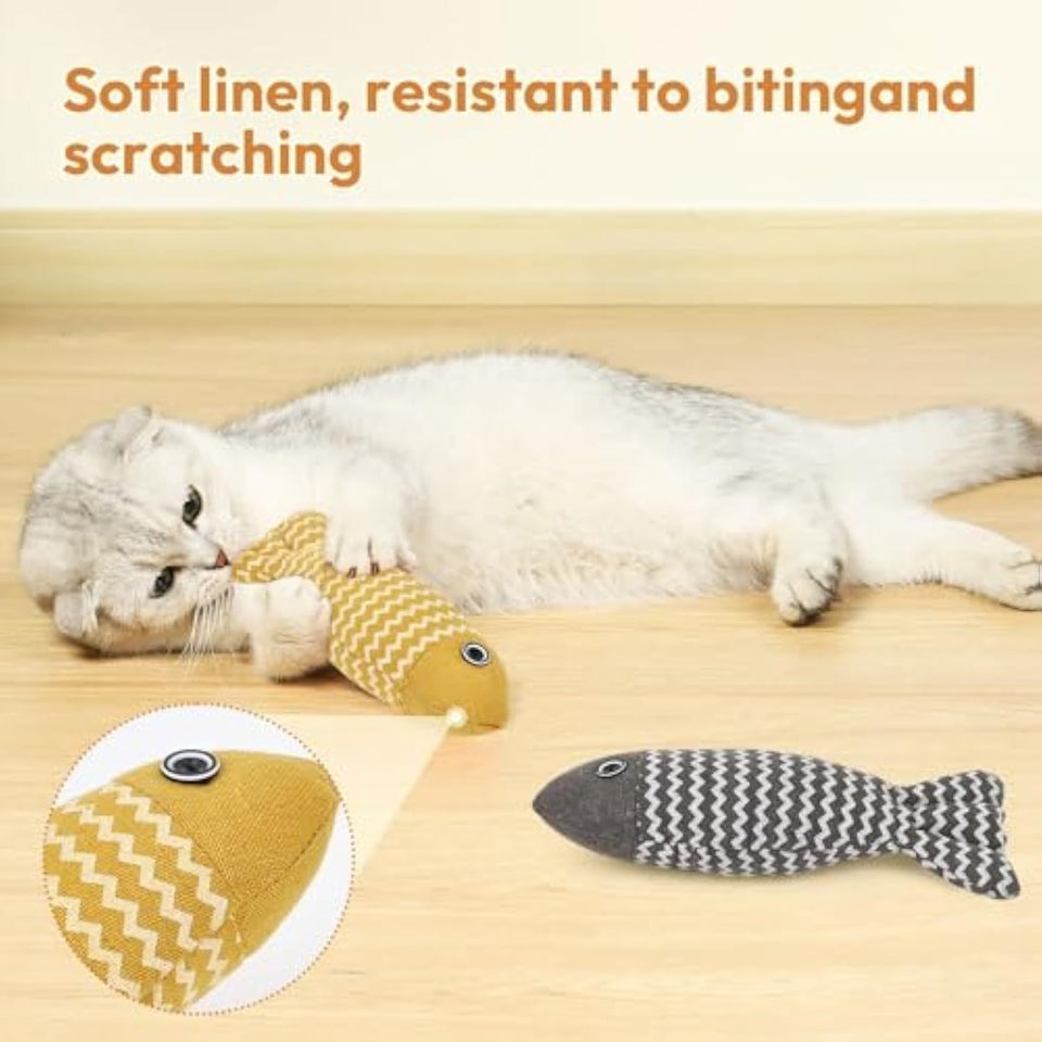 3 Pcs Catnip Toys Fish Cat Toys 